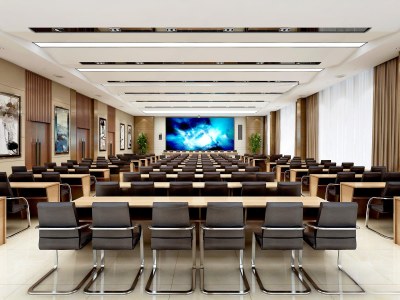 现代会议室3D模型下载